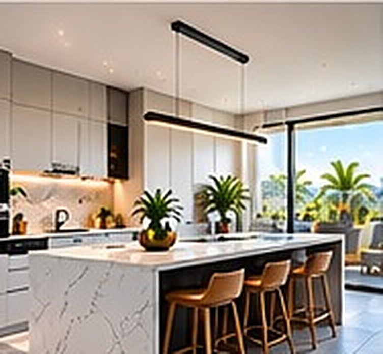 Kitchen design concept: modern minimalist
