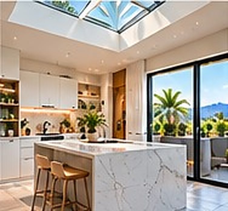 Kitchen design concept: bright and airy
