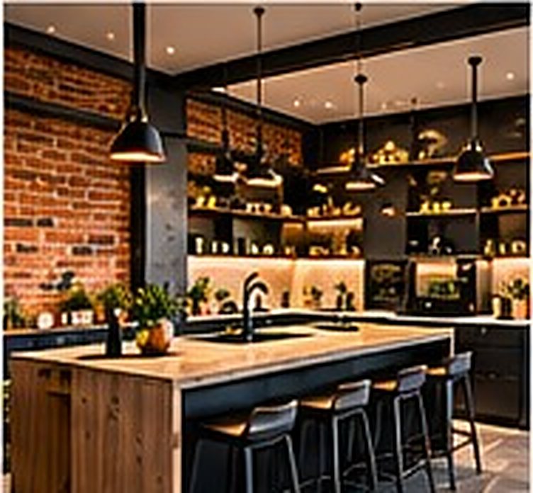 Kitchen design concept: industrial style