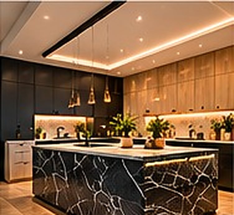 Kitchen design concept: luxury finishes